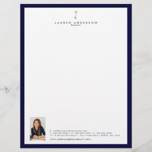 Papel de carta Letterhead do Agente de Realtor Ele
