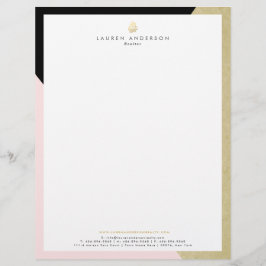 Papel de carta Letterhead do Agente de Realtor Ele