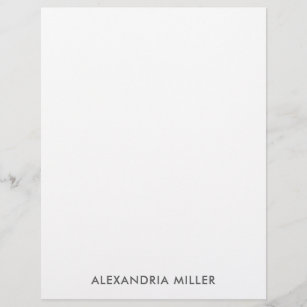 Papel de carta minimalista de Cinzas personalizada