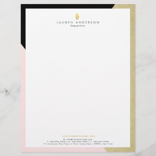 Papel de carta Moderno Elegante Letterhead do Auto
