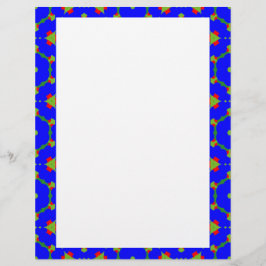Papel de Carta na Fronteira Azul de agosto