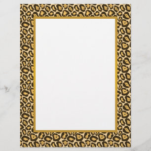 Papel de carta nas bordas impressas de Leopard, Do