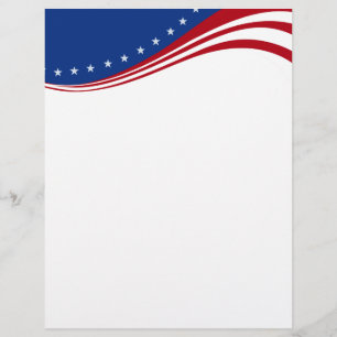 Papel de carta Patriótico de Banner Americano