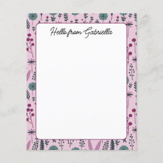 Papel de Carta Personalizada Floral Puro