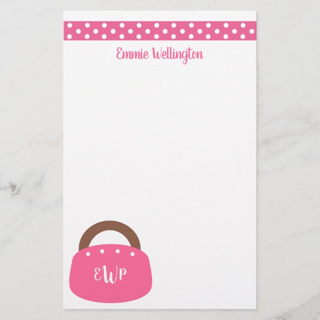 Papel de Carta Personalizado de Bolas das Bermudas (Frente)