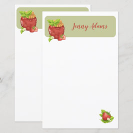 Papel de carta Personalizado De Morango