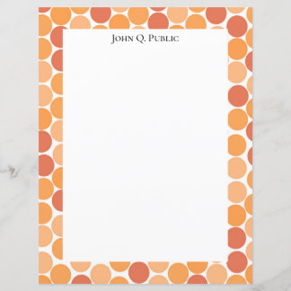Papel de Carta Personalizado de Pontos Modernos do