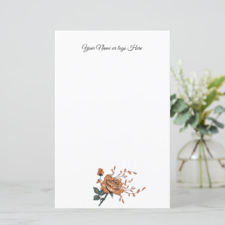 Papel de Carta Personalizado de rosas