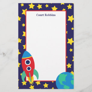 Papel de Carta Personalizado do Fogão Espacial