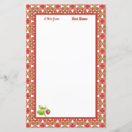 Papel de Carta Personalizado do Strawberry Delight