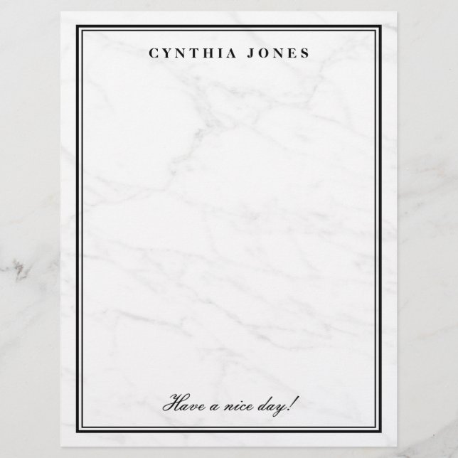 Papel de carta personalizado Elegante de pedra de  (Frente)