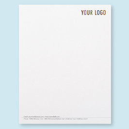 Papel de carta personalizado para empresas com log