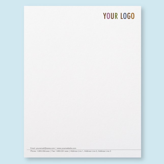 Papel de carta personalizado para empresas com log (MISOOK Letterhead with Logo)
