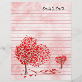 Papel de Carta Romântico Personalizado para Dia do