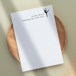 Papel de Carta Simples de Dançador Elegante Retro 