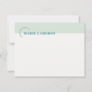 Papel de Carta Simples de Pastel - Verde