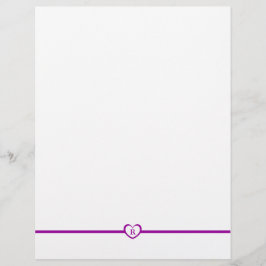 Papel de carta simples e elegante - Roxo