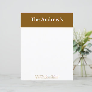 Papel de Carta Simples Marrom