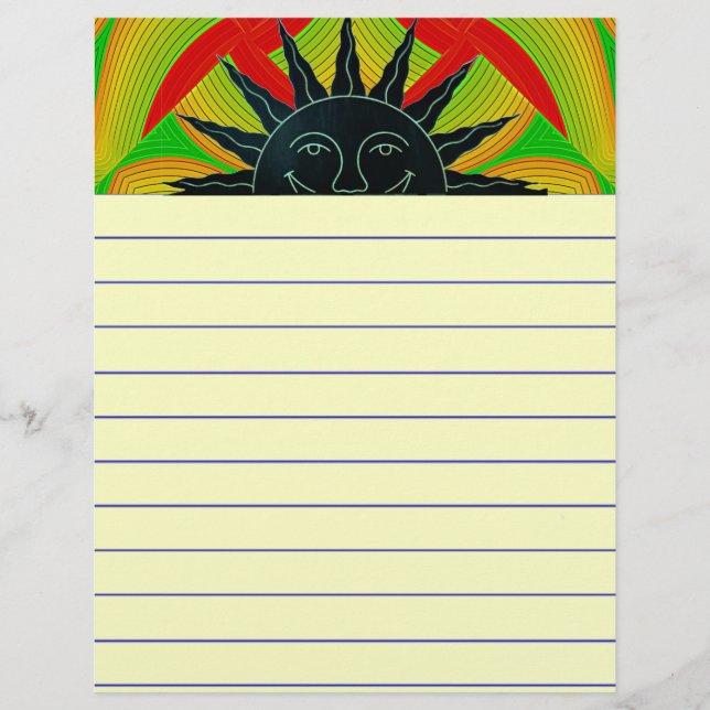 Papel de carta solar sorridente (Frente)