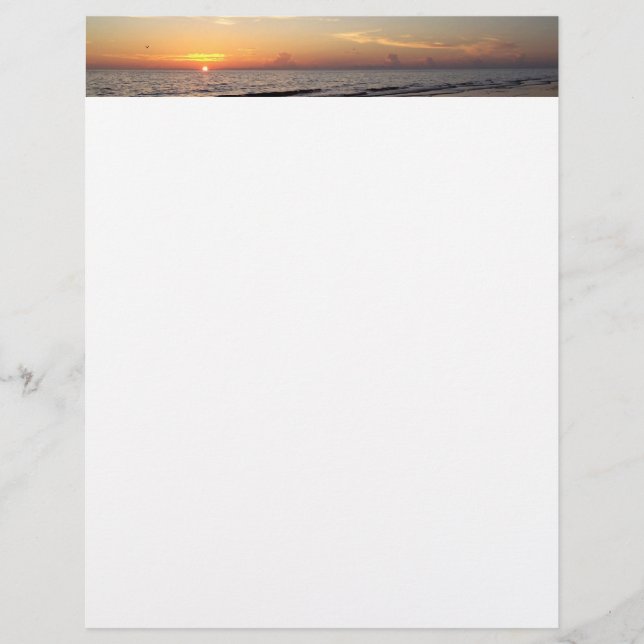 Papel de carta Sunset de Praia (Frente)