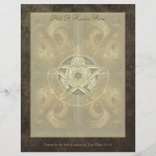 Papel de carta telhado do Pentacle do Fractal