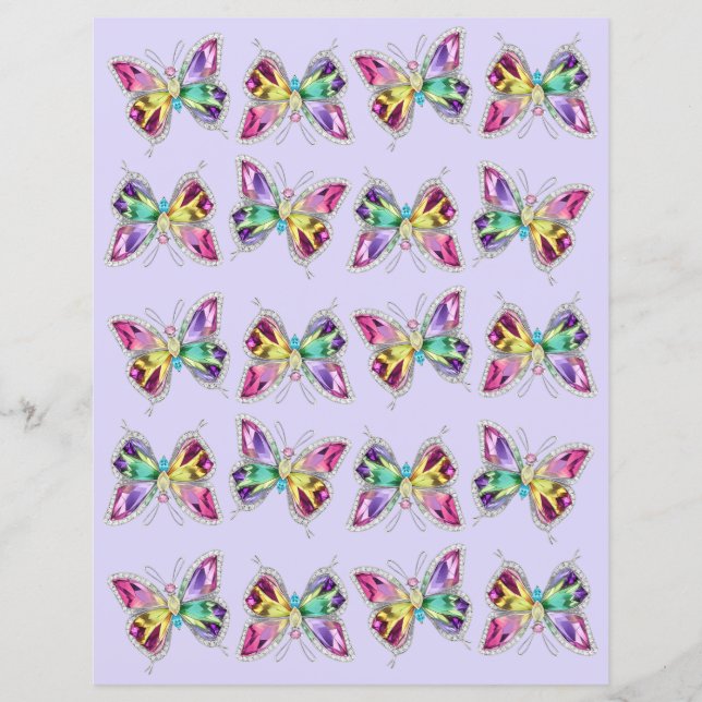 Papel de cárter do Rainbow Crystal Butterfly (Frente)
