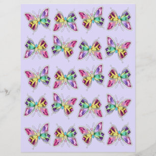 Papel de cárter do Rainbow Crystal Butterfly
