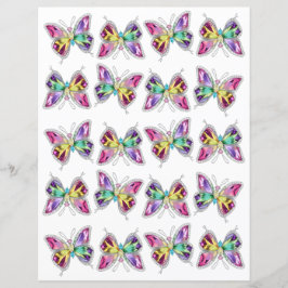 Papel de cárter do Rainbow Crystal Butterfly