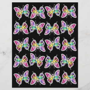 Papel de cárter do Rainbow Crystal Butterfly