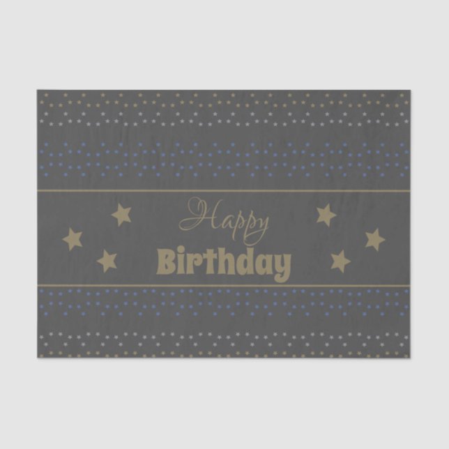 Papel De Cinza Escuro, Padrão, Para O Aniversário (Frente )