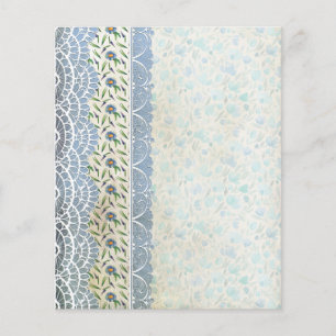 Papel de colagem azul Shabby