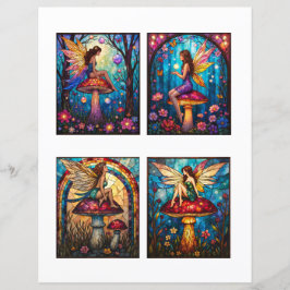 Papel de Colagem para Álbum de Recortes de Fadas