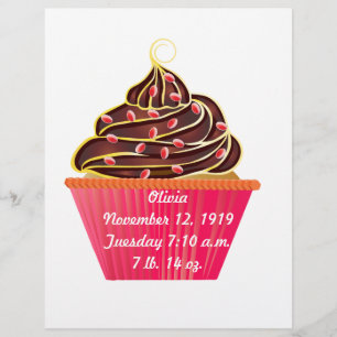Papel de Cupcake de Menina Rosa