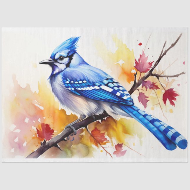 Papel de Decoupage Azul Jay 1 (Frente )