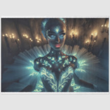 Papel de Decoupage Ballerina brilhante surreal