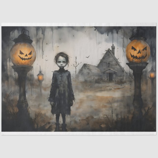 Papel de Decoupage da Spooky Girl 3 (Frente )