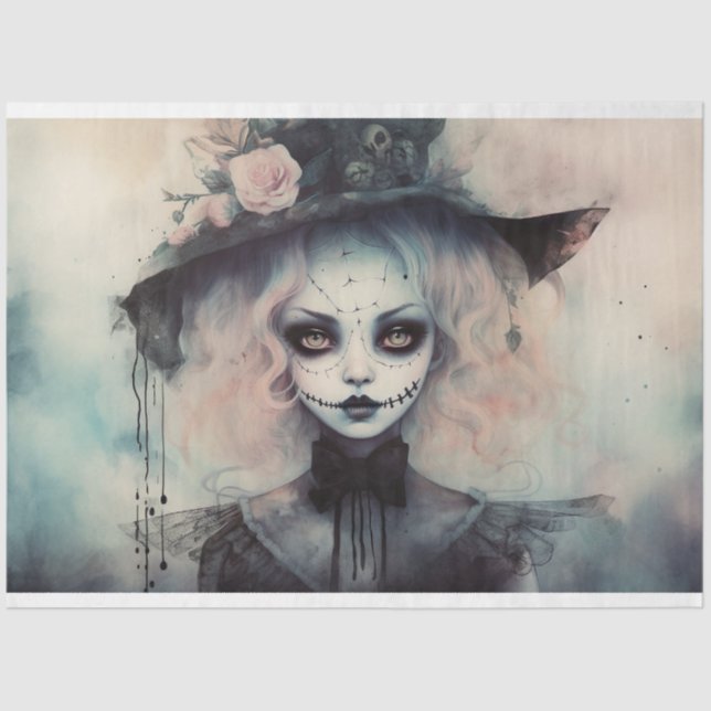 Papel de Decoupage da Spooky Girl 5 (Frente )