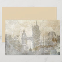 Papel de decoupage de álbum de recortes de castelo