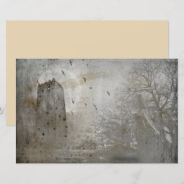 Papel de decoupage de álbum de recortes de castelo