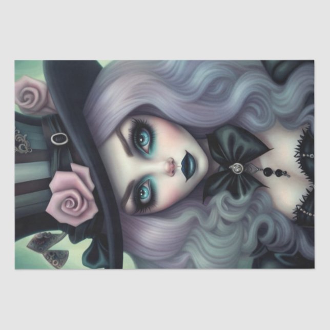 Papel de Decoupage de Cabelo Puro Maciço de Enxofr (Frente )