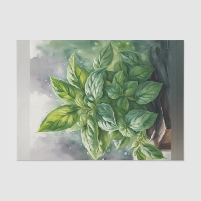 Papel de Decoupage de Primavera Basil para Lush (Frente )