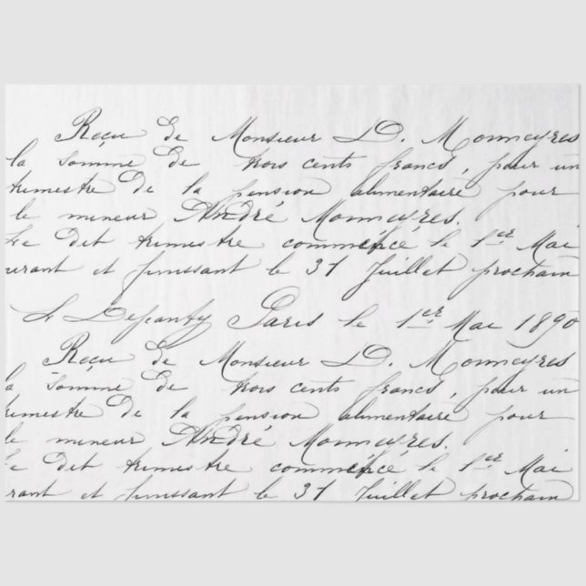 Papel de Decoupage de Script (Frente )