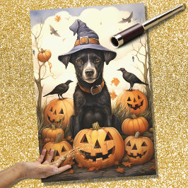 Papel de Decoupage do Cão 3 das Halloween