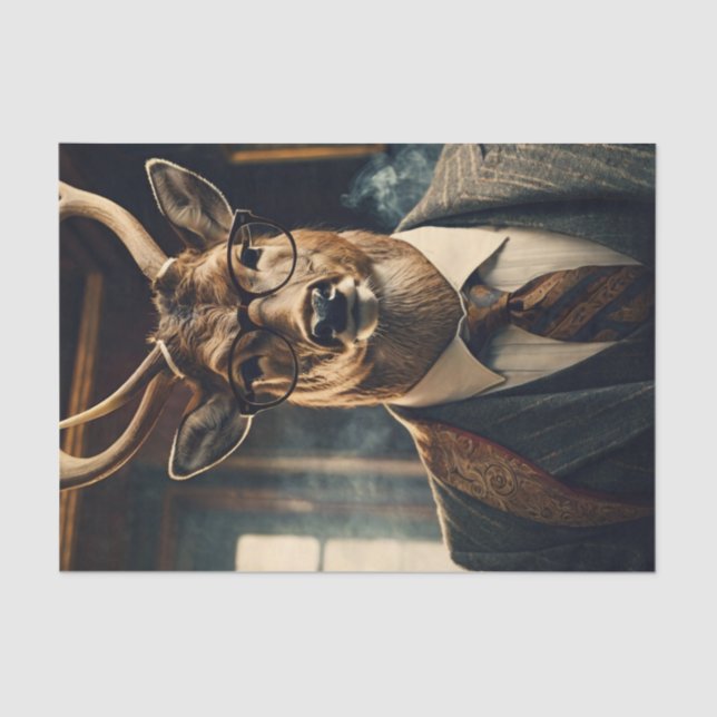 Papel de Decoupage do Deer Dapper (Frente )