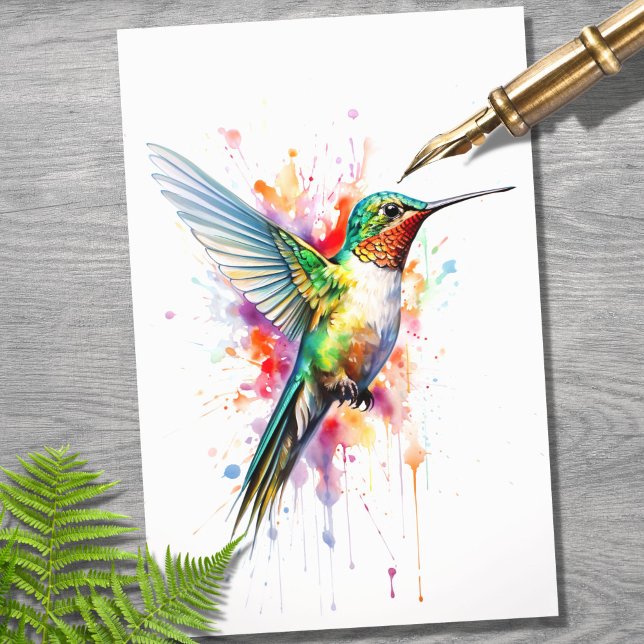 Papel de Decoupage do Hummingbird 6 (Criador carregado)
