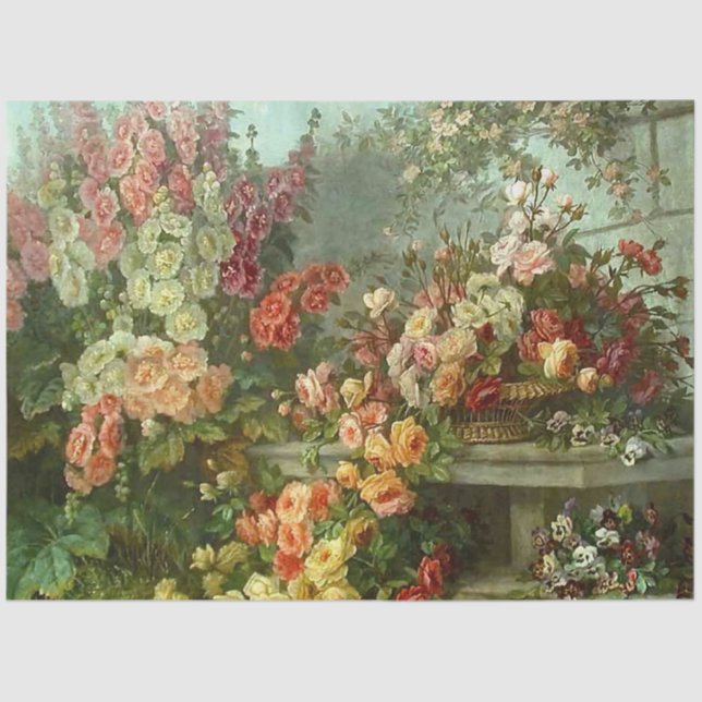  Papel de Decoupage do Jardim Floral (Frente )