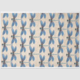 Papel de Decoupage do Mobiliário Azul Dragonfly