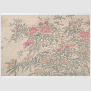 Papel de Decoupage do Mobiliário de Script Floral