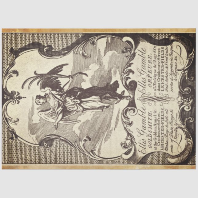 Papel de Decoupage do Mobiliário Goldsmith (Frente )