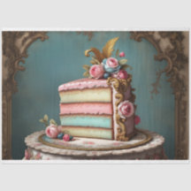 Papel de Decoupage do Pastel Rococo Bake Slice 2
